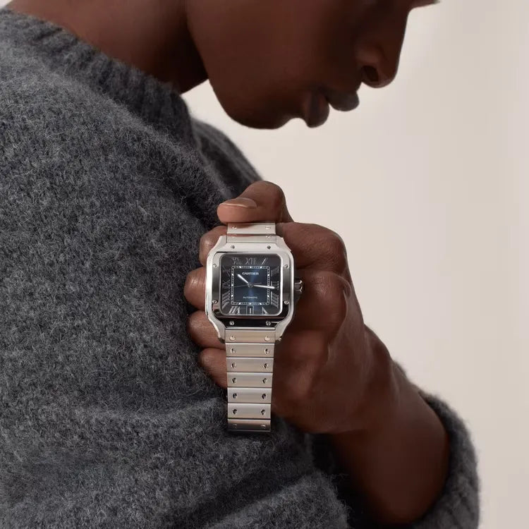 Cartier Santos Blue Watch 39.8mm