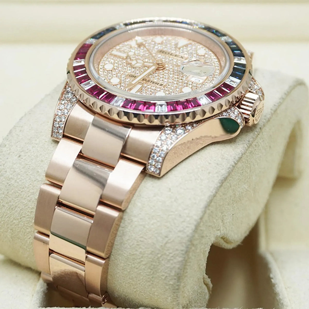 Rolex GMT-Master II Watch 40mm 126755SARU-PAVE
