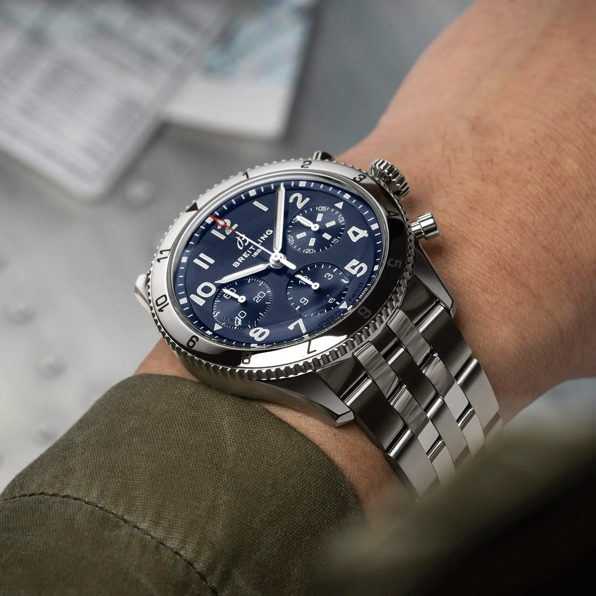 Breitling Classic AVI Chronograph Watch 42mm A233801A1C1A1