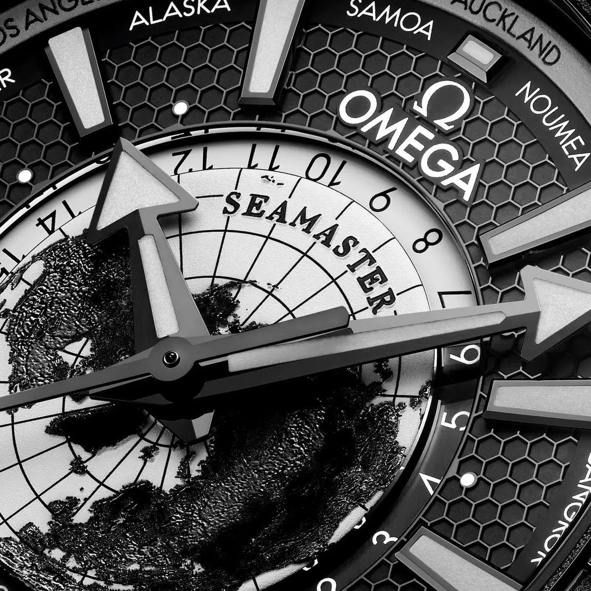 Omega Seamaster Planet Ocean Worldtimer Watch 45.5mm 215.92.46.22.01.007