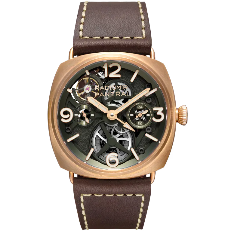 Panerai Radiomir Tourbillon GMT Bronzo Watch 45mm PAM01284