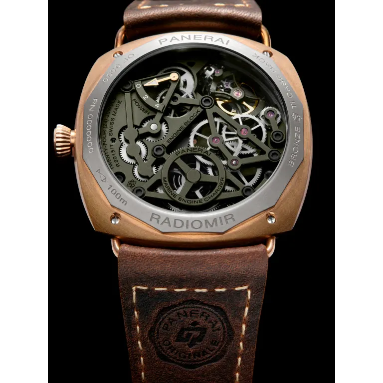 Panerai Radiomir Tourbillon GMT Bronzo Watch 45mm PAM01284