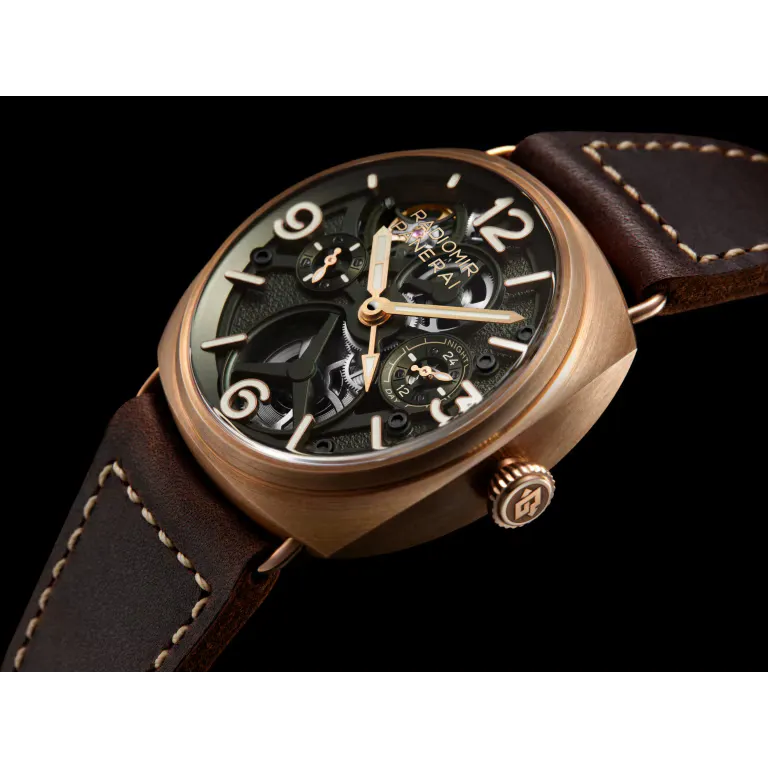 Panerai Radiomir Tourbillon GMT Bronzo Watch 45mm PAM01284