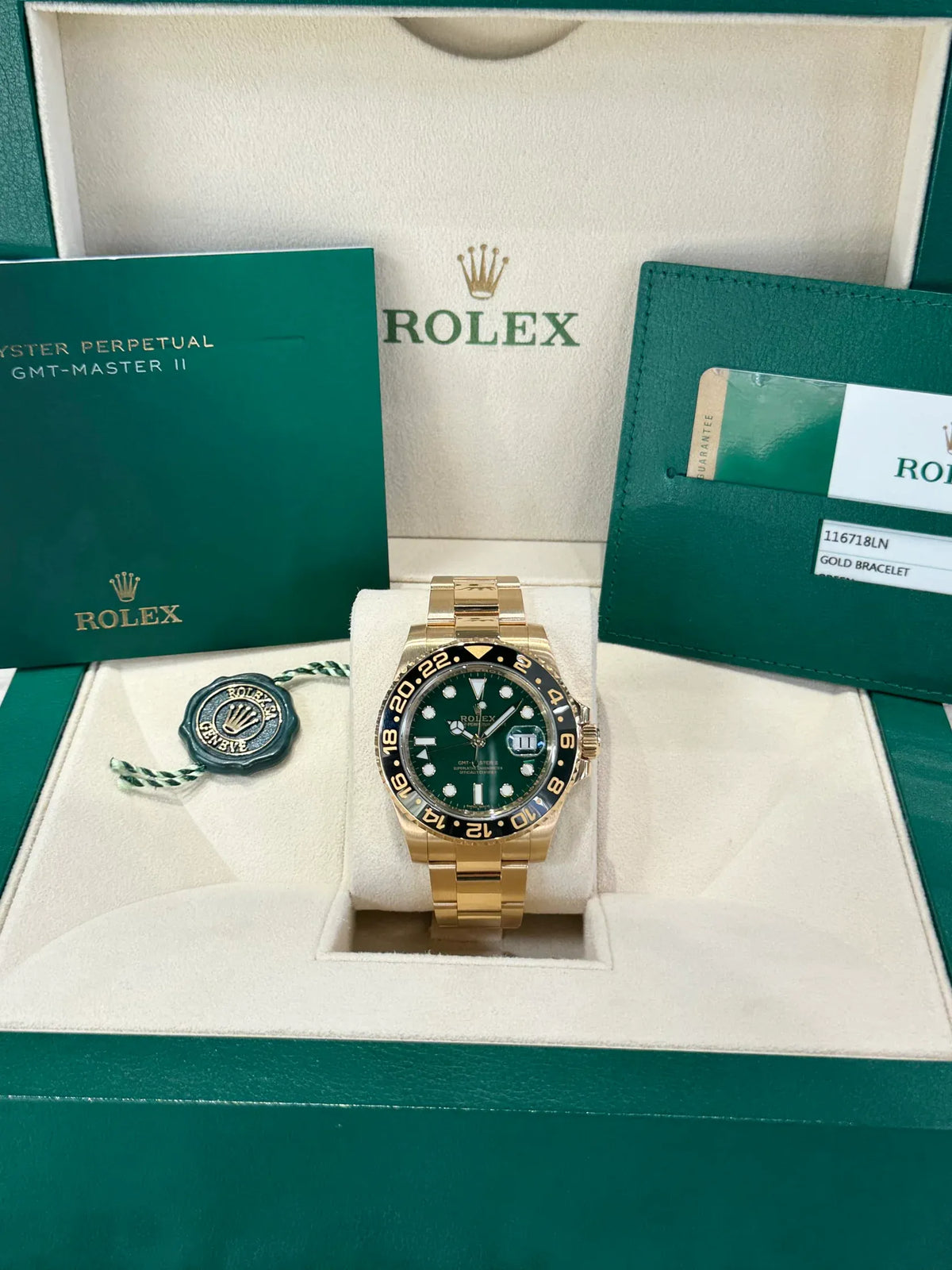 Rolex GMT Master II Watch 40mm 116718GSO