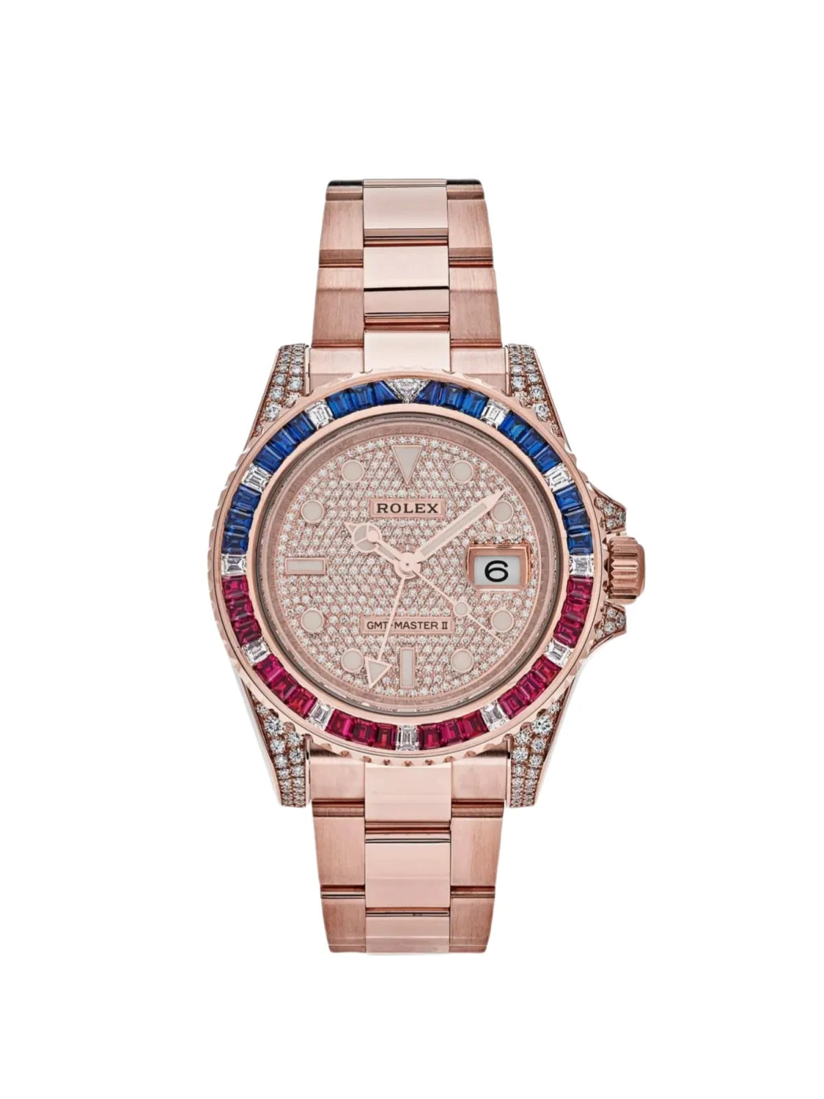 Rolex GMT-Master II Watch 40mm 126755SARU-PAVE