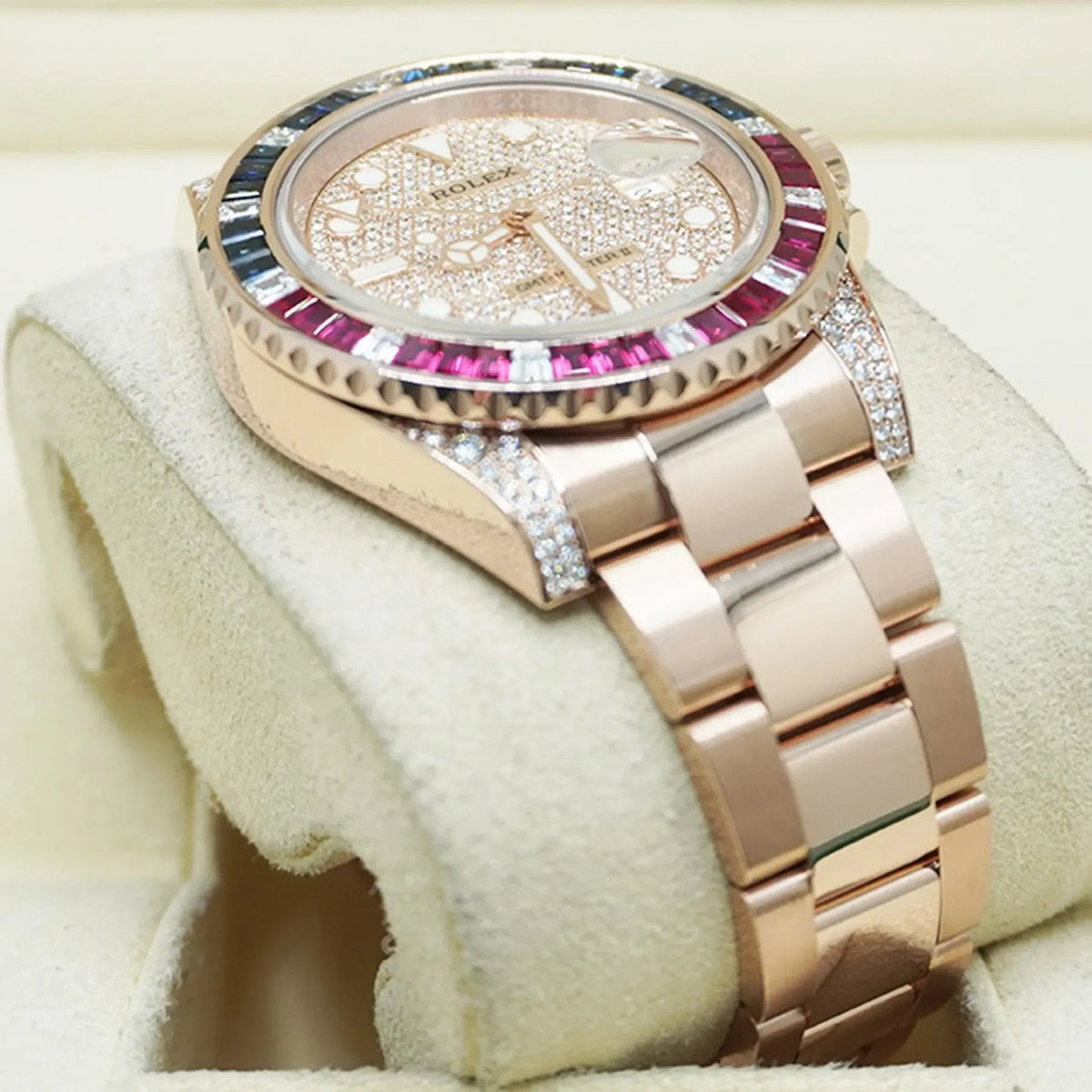 Rolex GMT-Master II Watch 40mm 126755SARU-PAVE