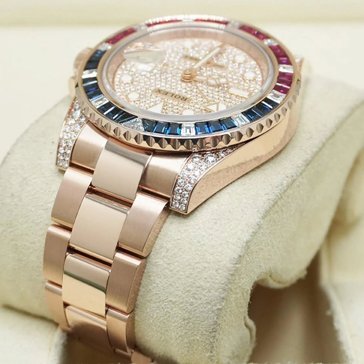 Rolex GMT-Master II Watch 40mm 126755SARU-PAVE
