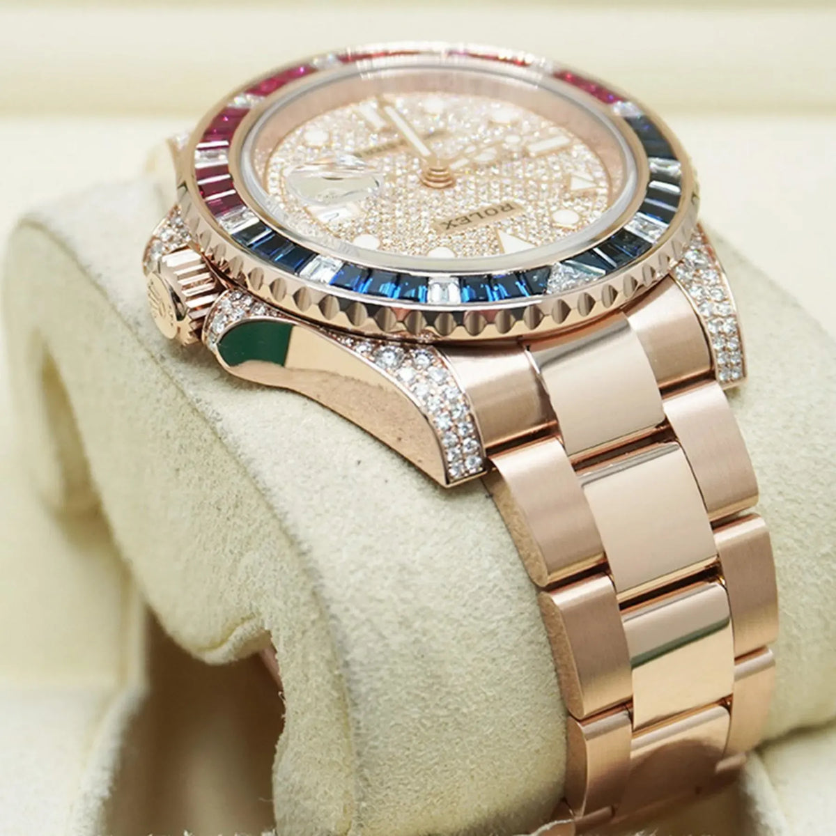Rolex GMT-Master II Watch 40mm 126755SARU-PAVE